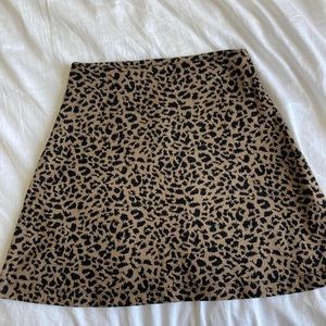 Reformation Leopard Kimia Skirt Size Small